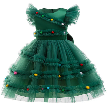 Toddler & Girls Christmas Princess Dress